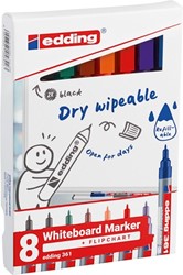 Viltstift Edding 361 whiteboard assorti pak/8