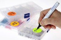 Etiket Rillprint 25mm 500st op rol fluor oranje-2