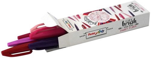 Brushpen Pentel Sign SES15C etui Sweet Flora pk/6