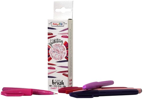 Brushpen Pentel Sign SES15C etui Sweet Flora pk/6-3