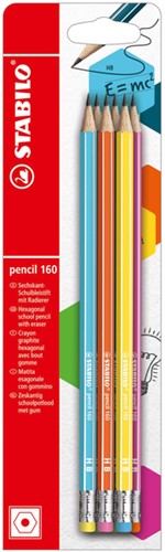 Potlood STABILO 160 HB met gum pk/6