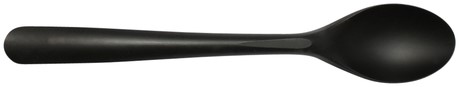 Lepels herbruikbaar CPLA 19 cm zwart