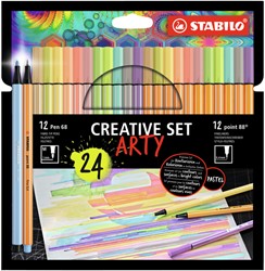 Fineliner Arty creative Stabilo etui 24 kleuren