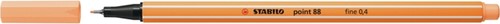 Fineliner STABILO point 88/25 pastel oranje
