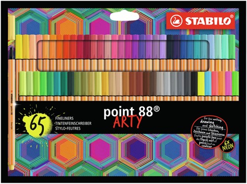 Fineliner STABILO point 88 Arty set à 65 kleuren
