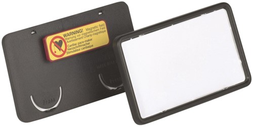 Badge 40x75mm Durable clip card met magneet ds/25
