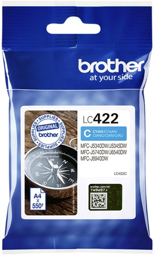Inktcartridge Brother LC-422 Cyaan