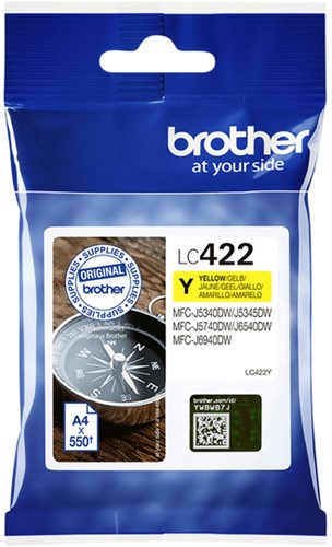 Inktcartridge Brother LC-422 geel