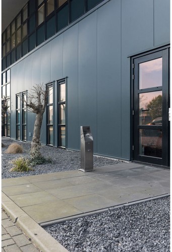 Asbak staand Vepa Bins zuil vrijstaand RVS-2