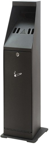 Asbak staand Vepa Bins zuil vrijstaand zwart
