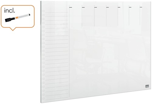 Weekplanner Nobo transparant acryl A4 1 Stuk-3