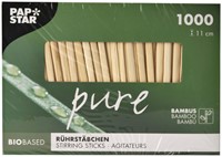 Roerstaafje 110mm bamboe pk/1000-2
