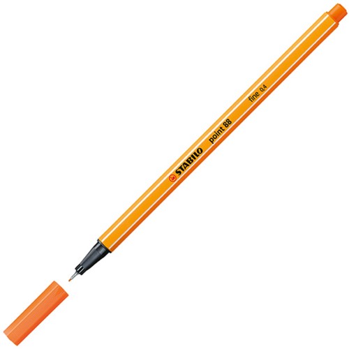 Fineliner Stabilo point 88/30 bleek vermiljoen
