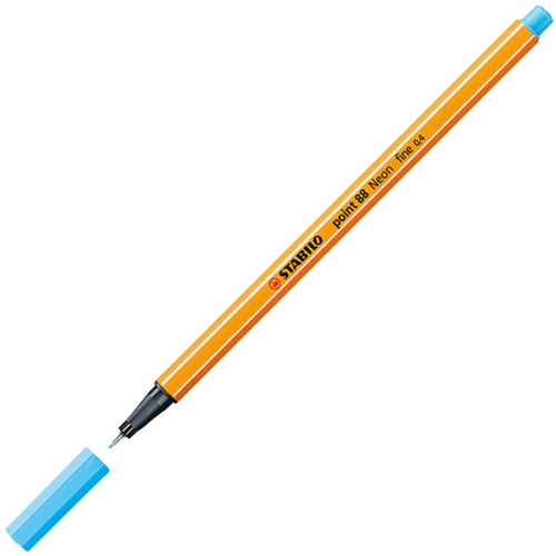 Fineliner Stabilo point 88/031 neon blauw