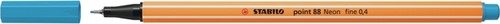 Fineliner Stabilo point 88/031 neon blauw