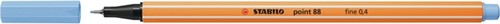 Fineliner Stabilo point 88/11 ijs blauw