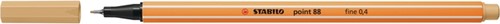 Fineliner Stabilo point 88/88 licht oker