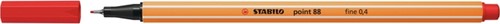 Fineliner STABILO point 88/48 lichtrood