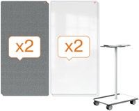 White- Memobord systeem Nobo Move Meet 180x90cm-5