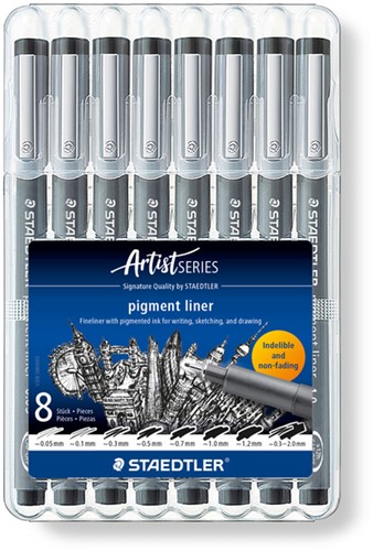 Fineliner Staedtler Pigment 308 zwart