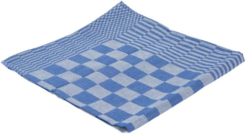 Theedoek Cleaninq blok marine 65x65cm blauw