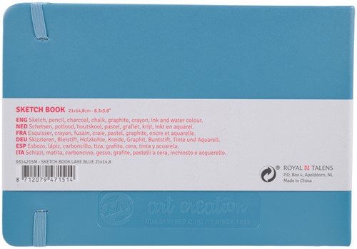 Schetsboek Talens Art Creation 80 witte vellen 140gr 210x150mm blauw-2