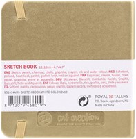 Schetsboek Talens Art Creation 80 witte vellen 140gr 120x120mm witgoud-2