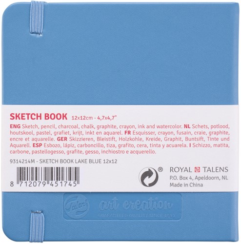 Schetsboek Talens Art Creation 80 witte vellen 140gr 120x120mm blauw-2