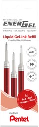 Gelschrijvervulling Pentel LR7 Energel 0.4 rood