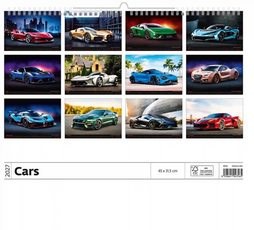 Kalender 2027 Helma 365 31.5x45cm autos 1 Stuk-2