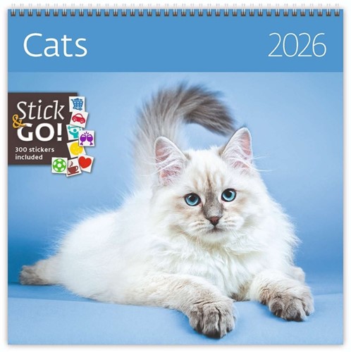 Kalender 2026 Helma 365 30x30cm katten 1 Stuk