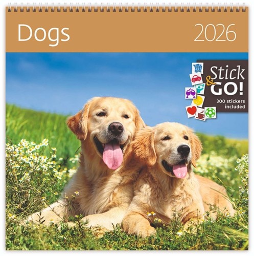 Kalender 2026 Helma 365 30x30cm honden 1 Stuk
