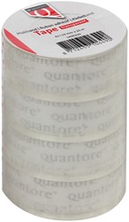 Plakband 19mmx25m Quantore transparant pak/4