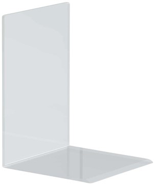 Boekensteun MAUL acryl 12x12x17cm set 2 glashelder set/2