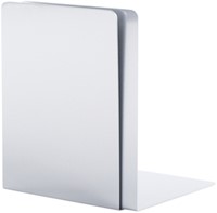Boekensteun MAUL aluminium 16x15x21cm set/2 zilver-2