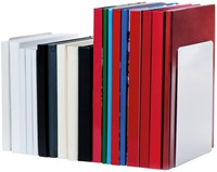 Boekensteun MAUL aluminium 16x15x21cm set/2 zilver-2