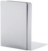 Boekensteun MAUL aluminium 12x12x17.5cm set/2 zilver-2