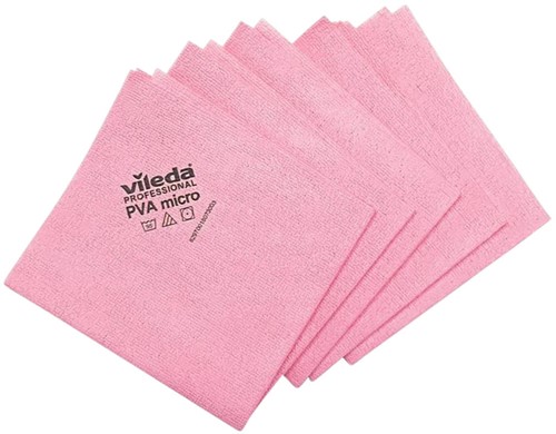 Microvezeldoek Vileda Pro rood pk/5