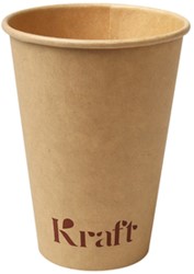 Wegwerpbeker kraft bruin 180ml pak/50