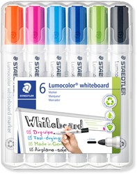 Viltstift Staedtler Lumocolor 351 whiteboard set à 6 stuks assorti