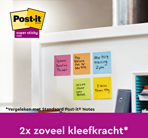 Post-it memoblokje  76X 76mm 654-5SS-BOOS Super Sticky boos pk/5-2