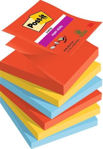 Post-it memoblokje  76X 76mm  Z-Notes R330 Super Sticky play
