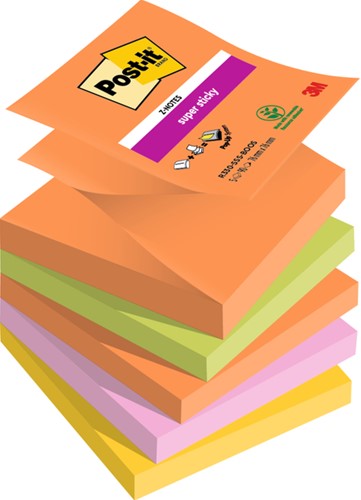 Post-it memoblokje  76X 76mm Z-Notes R330 Super Sticky BOOS