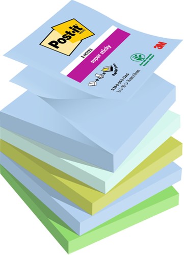Post-it memoblokje  76X 76mm Z-Notes R330 Super Sticky oas