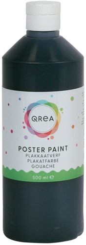 Plakkaatverf Qrea zwart 500 Milliliter
