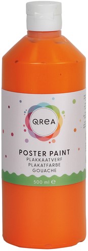 Plakkaatverf Qrea oranje 500 Milliliter