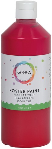 Plakkaatverf Qrea primair rood 500 Milliliter