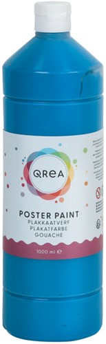 Plakkaatverf Qrea primair blauw 1000 Milliliter