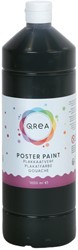 Plakkaatverf Qrea zwart 1000 Milliliter