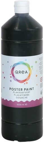 Plakkaatverf Qrea zwart 1000 Milliliter